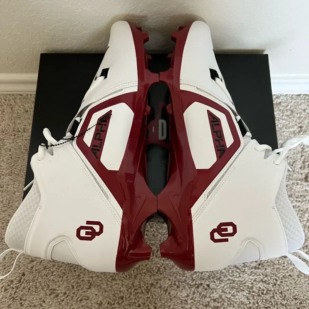 Nike Jordan Alpha Menace Pro 3 Oklahoma OU Team-Issued Football Cleats